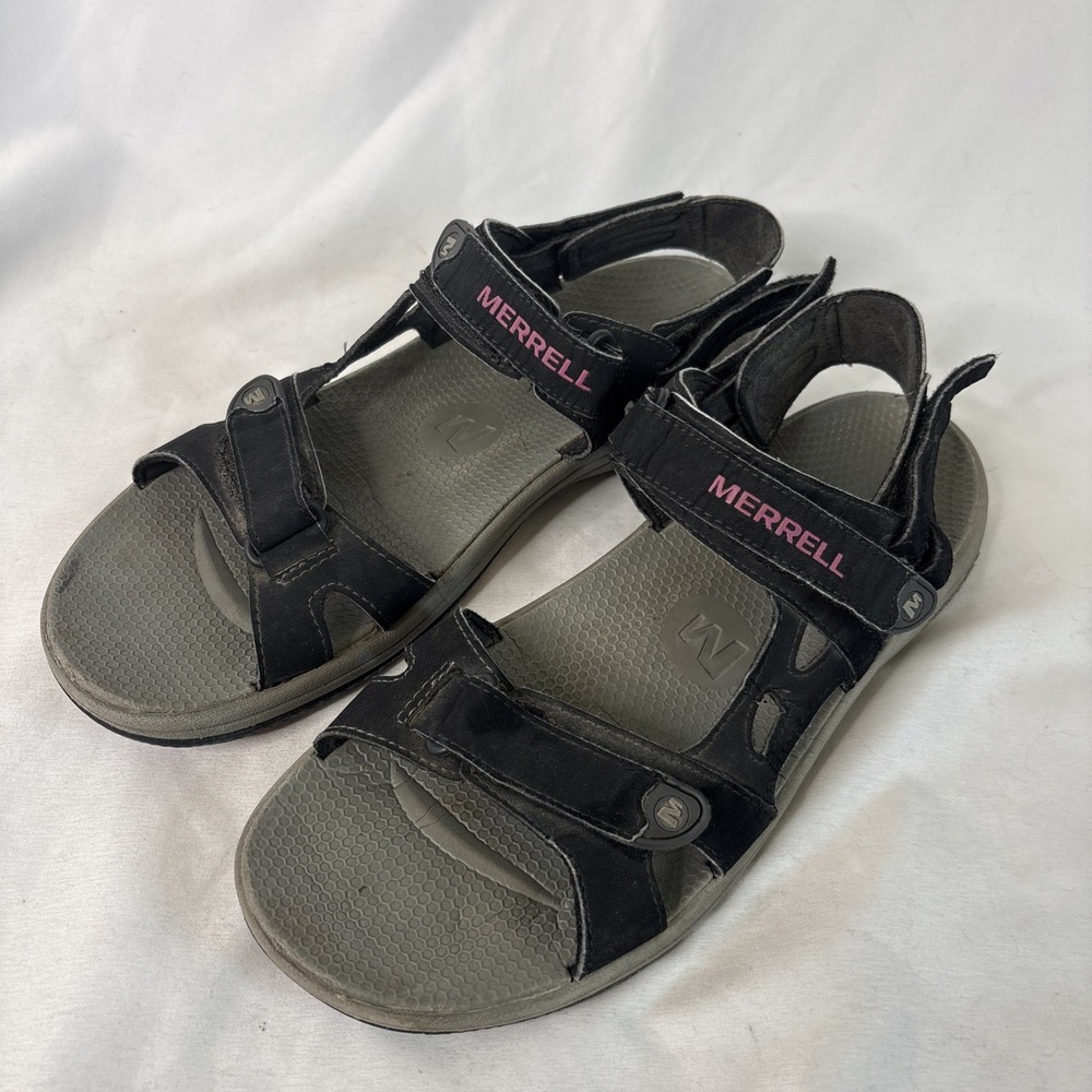 Merrell Cedrus Convertible Hiking Black & Rose Red Women Sz 11 Gorpcore Sandals